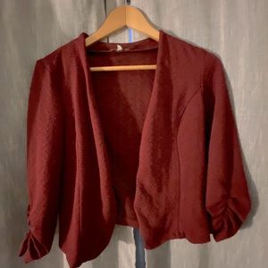 Maroon casual blazer. From work to night!